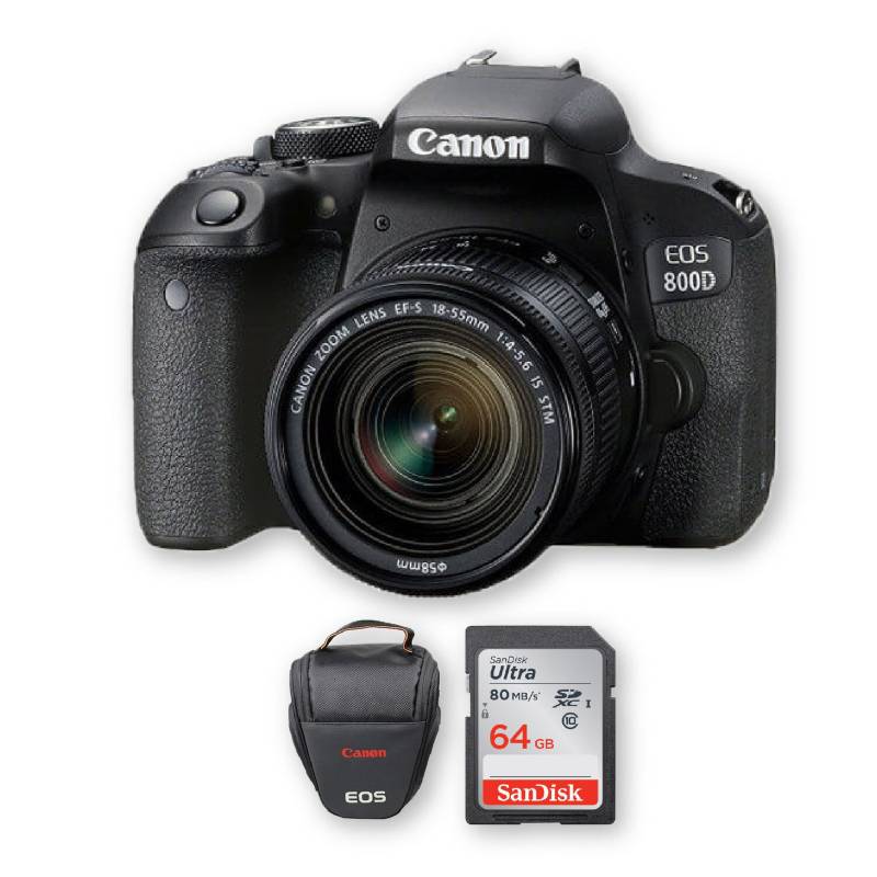 Canon - Canon 800d lente 18-55mm + memoria 64gb + bolso