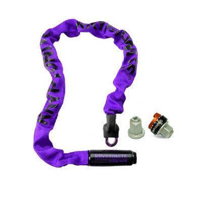 Cadena Para Bicicleta Keeper Violeta + Tuerca M9 Kryptonite