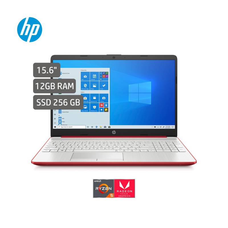 HP - Portátil HP Laptop 15.6 pulgadas AMD RYZEN R5 12GB 256GB