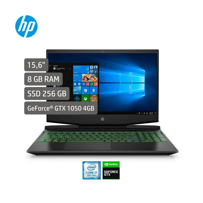 HP - PC Gamer HP Pavilion Gaming Laptop 15.6 pulgadas Intel Core i7 8GB 256GB