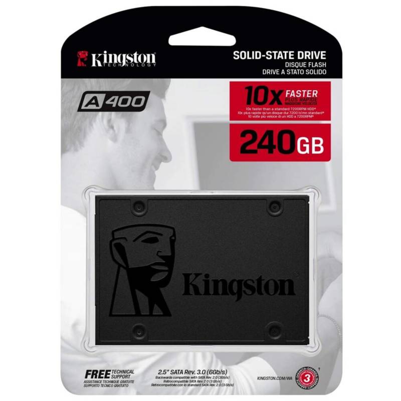 KINGSTON - Disco duro solido ssd kingston 240gb pc o portátil