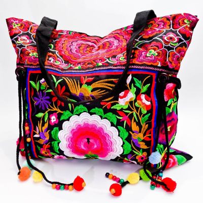 Bolso Mujer Tejido Tibetano Flor Az Accesorios Az Accessories