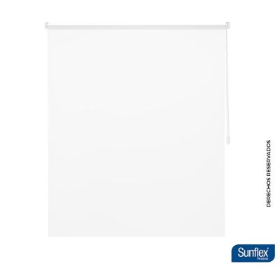 Cortina Solar Screen Blanco 180 cm x 180 cm. Cortina Enrollable: Cortina para sala, Cortina para estudio, Cortina para alcobas