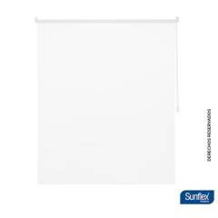 SUNFLEX - Cortina Solar Screen Blanco 140 cm x 230 cm. Cortina Enrollable: Cortina para sala, Cortina para estudio, Cortina para alcobas