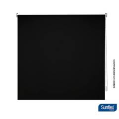 SUNFLEX - Cortina Blackout Negro 120x180 cm. Cortina Moderna: Cortina para sala, Cortina para estudio, Cortina para alcobas