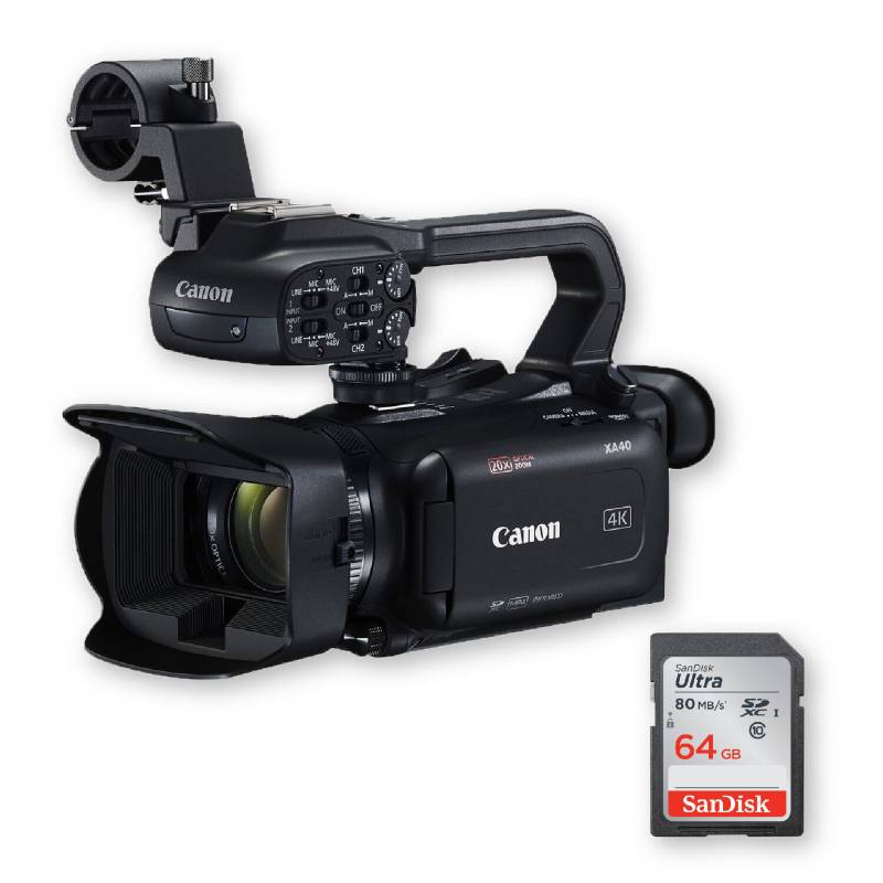 Canon - Canon xa40 videocámara uhd 4k + memoria de 64gb