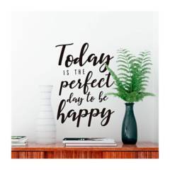 Vinilo Decorativo De Texto Perfect Day To Be Happy