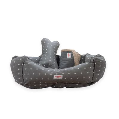 Cama Mascota Corazones Gris 60X70 Guamba Mediana