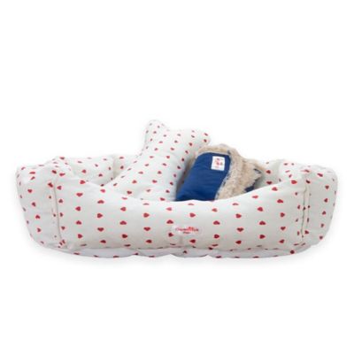 Cama Mascota Corazones Rojo 95X120 Guamba Extragrande