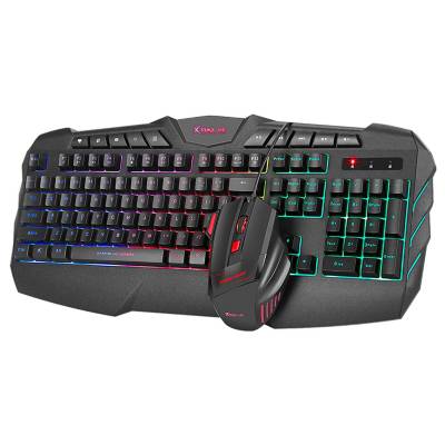 combo teclado y mouse gamer 7 colores kit gaming