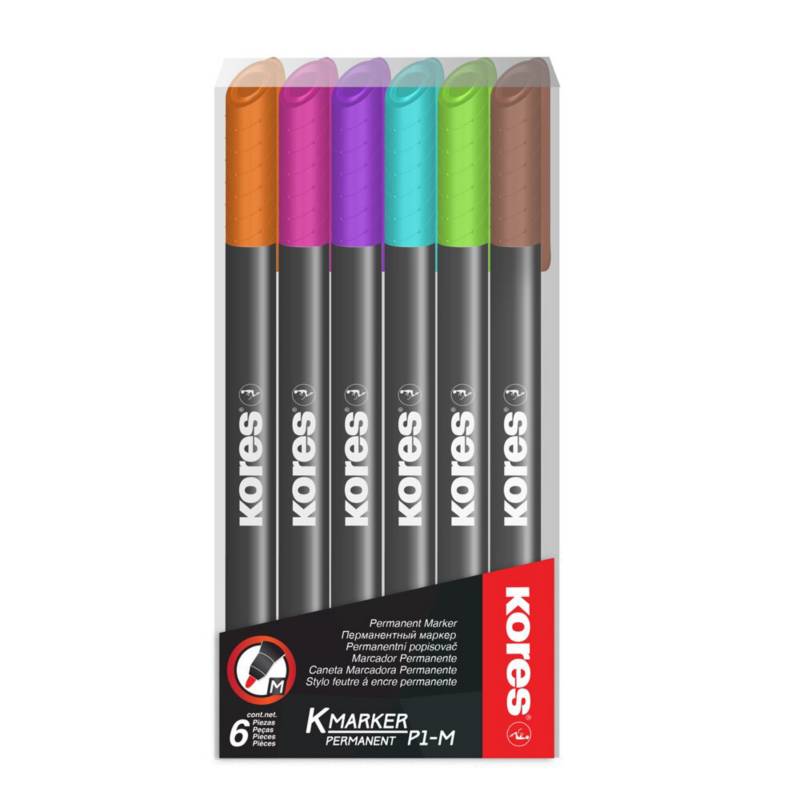 Marcadores Punta Fina Kores Colores Surtidos X 10 - $ 27.300