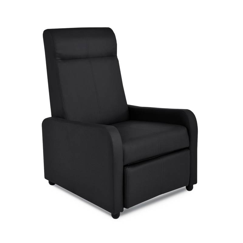 RELAX HOME - Silla Reclinable 1 puesto Cuerina Mecánica 70 X 95 X 90 cm Negro Relax Home - Mueble