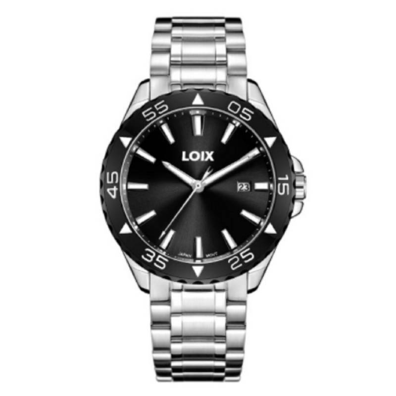 LOIX - Reloj loix hombre plateado/negro ref. L2008-2