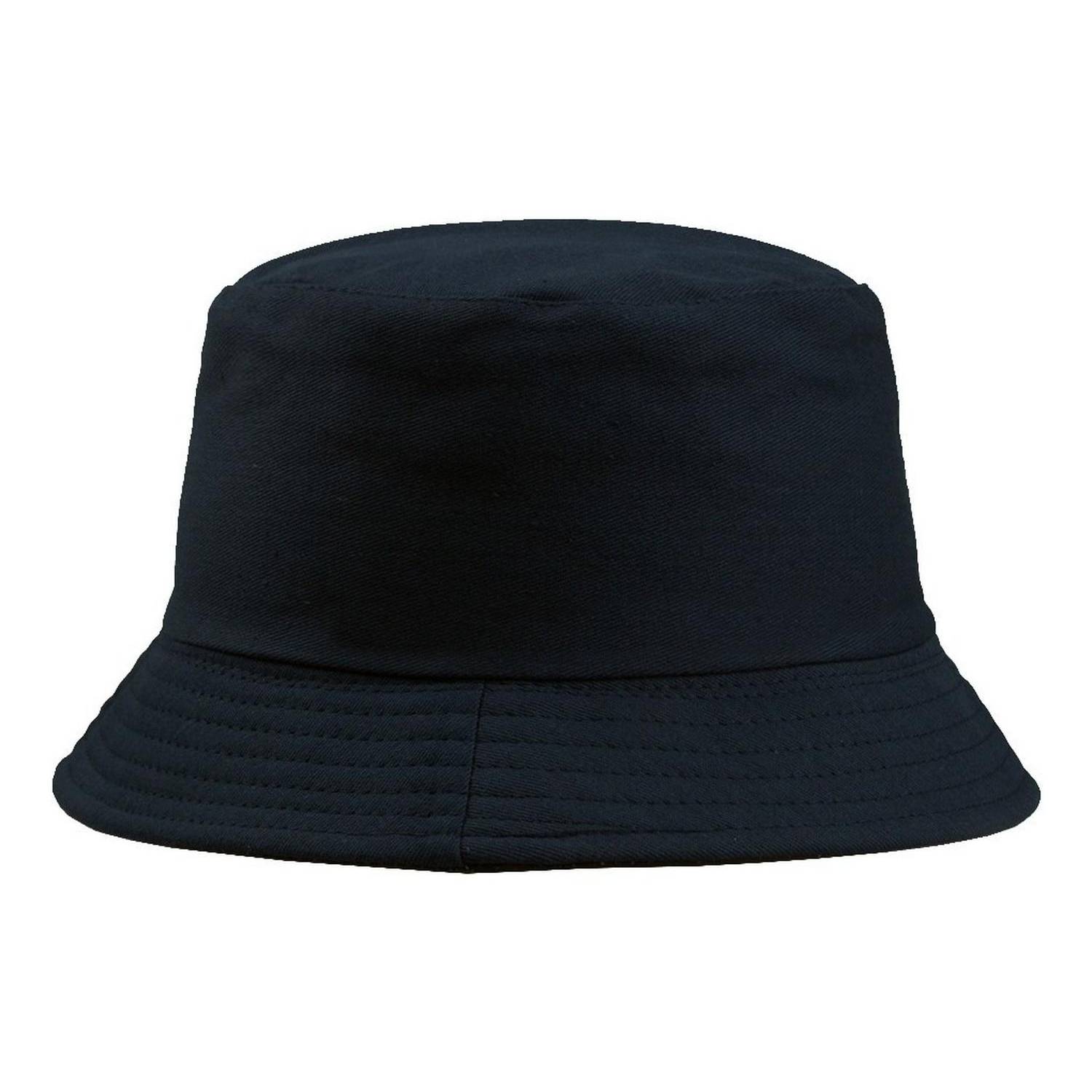 Gorro Pescador Doble Faz Bucket Hat Playa Color Negro
