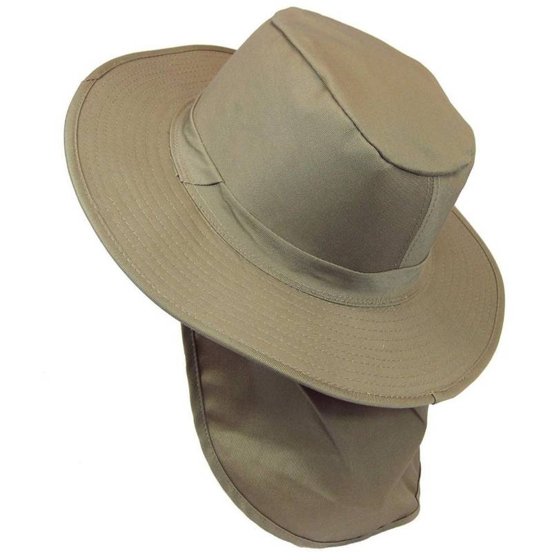 VELBROS - Sombrero Safari Proteccion Sol Cuello Solapa Pesca Deporte - Beige