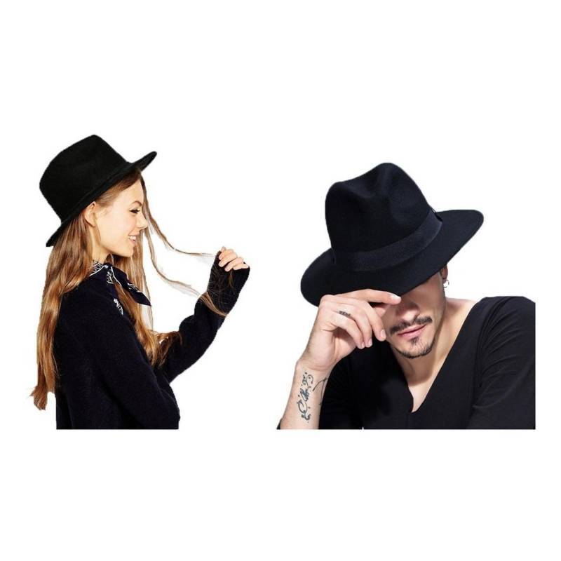 Sombrero para mujer fedora en paño importado de alta calidad