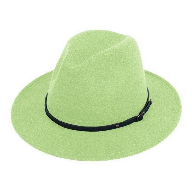 VELBROS - Sombrero Fedora Hombre Mujer Gardel Sol Uv Elegante Fiesta - Verde claro