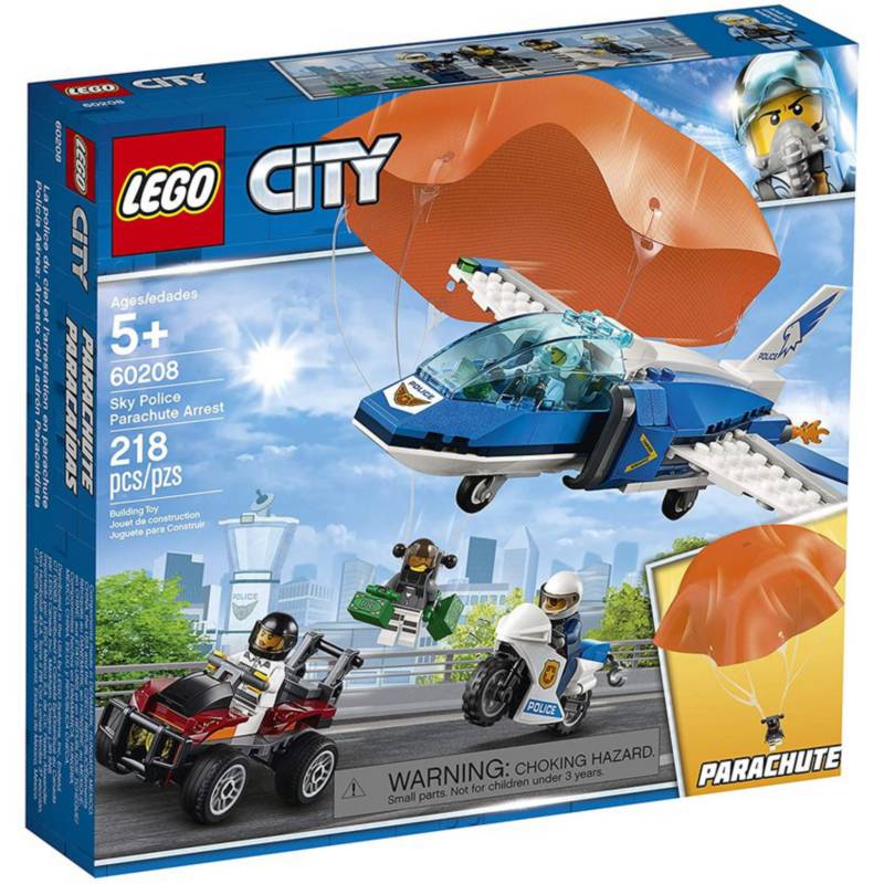 Lego city el arresto en paracaídas 60208 avión lego LEGO