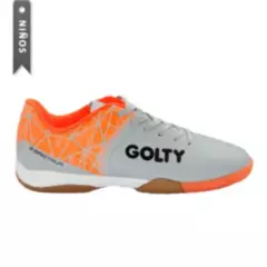 GOLTY - Zapatilla Golty Pro Spectrum Indoor Niño-Gris/Naranja