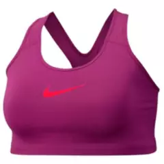 NIKE - Top Nike Swoosh Medium Support Para Mujer-Violeta