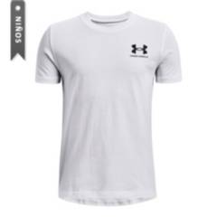 UNDER ARMOUR - Camiseta Under Armour Sportstyle Left Niños-Blanco