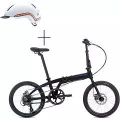 DTFLY - Bicicleta Plegable Tern B8 Negra Rin 20 + Casco vio