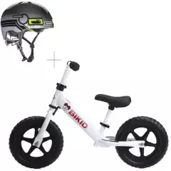 DTFLY - Bicicleta Infantil de Impulso Bikid + Casco Nutcase Rin 12