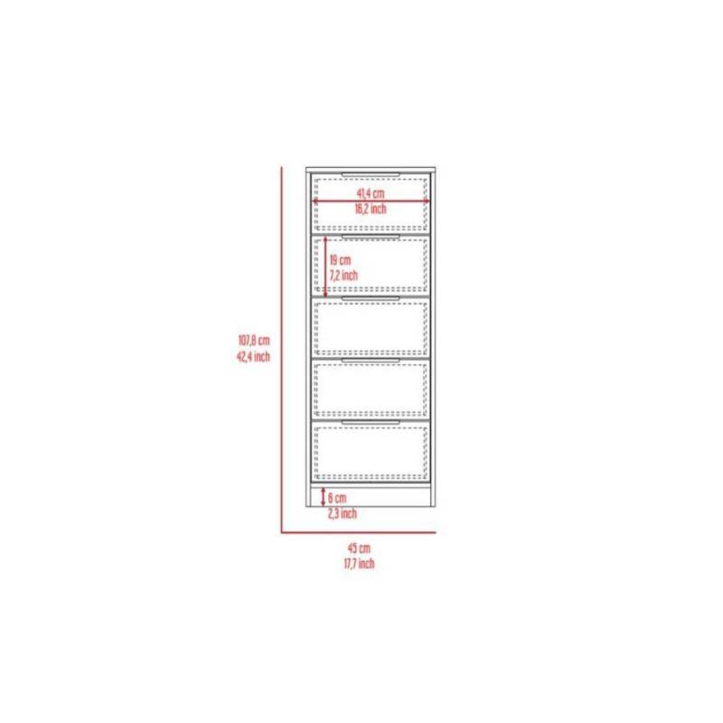 Mueble tocador wesley miel y blanco RTA DESIGN