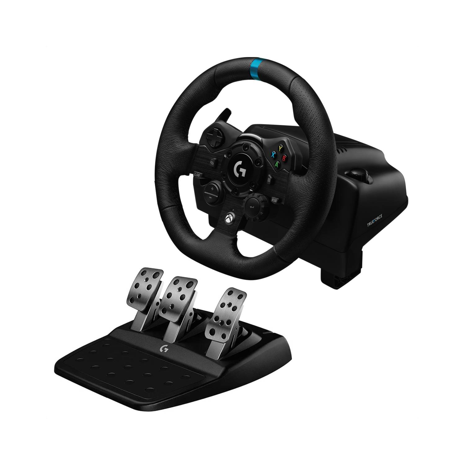 Logitech G 923 - Volante de carreras y pedales para Xbox X|S, Xbox One y PC  con TRUEFORCE, hasta 1000 Hz de respuesta de fuerza, pedal sensible