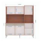 Alacena mueble auxiliar cocina magda 6 puer dam/hu AKIVOY