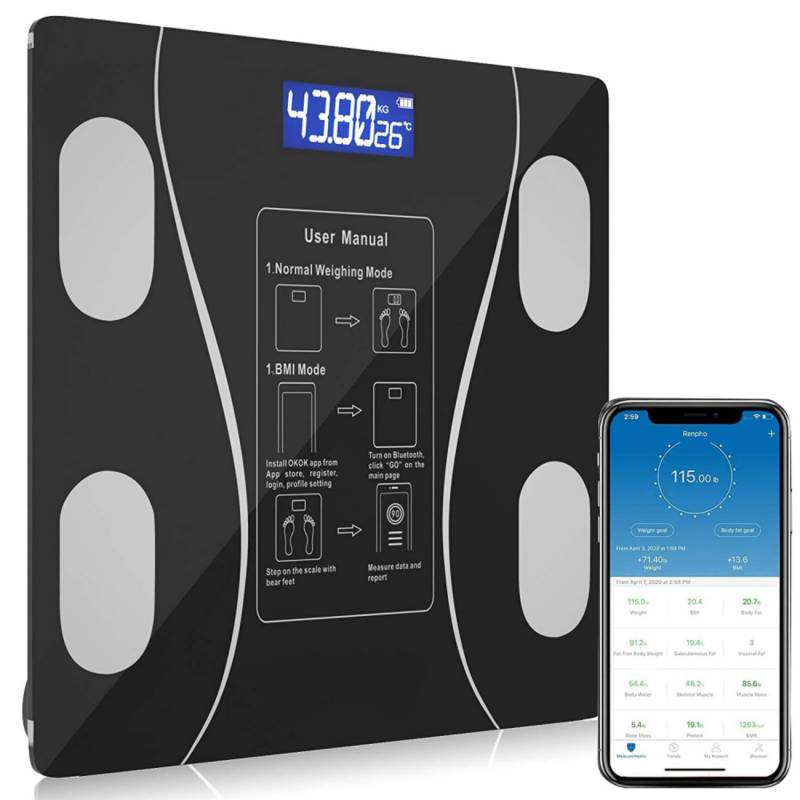 Báscula de peso inteligente báscula de grasa corporal báscula de peso  corporal báscula de pesaje electrónica Báscula digital para peso corporal