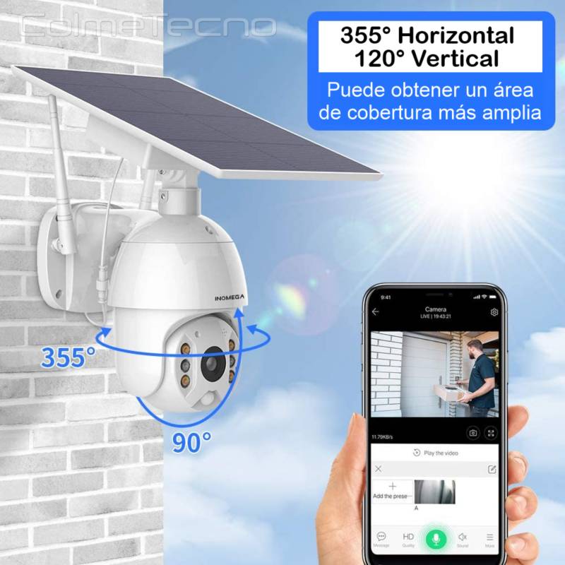 Camara Ip Solar 360º Bateria Recargable Wifi Full Hd Exterior