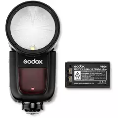 GODOX - Flash godox v1 canon con batería de litio - negro
