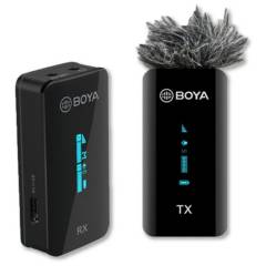 BOYA - Microfono de solapa inalambrico boya by-xm6-s1 con batería - negro