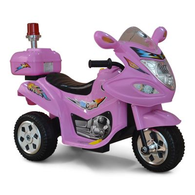 Moto Eléctrica para Niños Triciclo Trimoto Tipo Harley Chopper Luces NEGRA  ROADMASTER