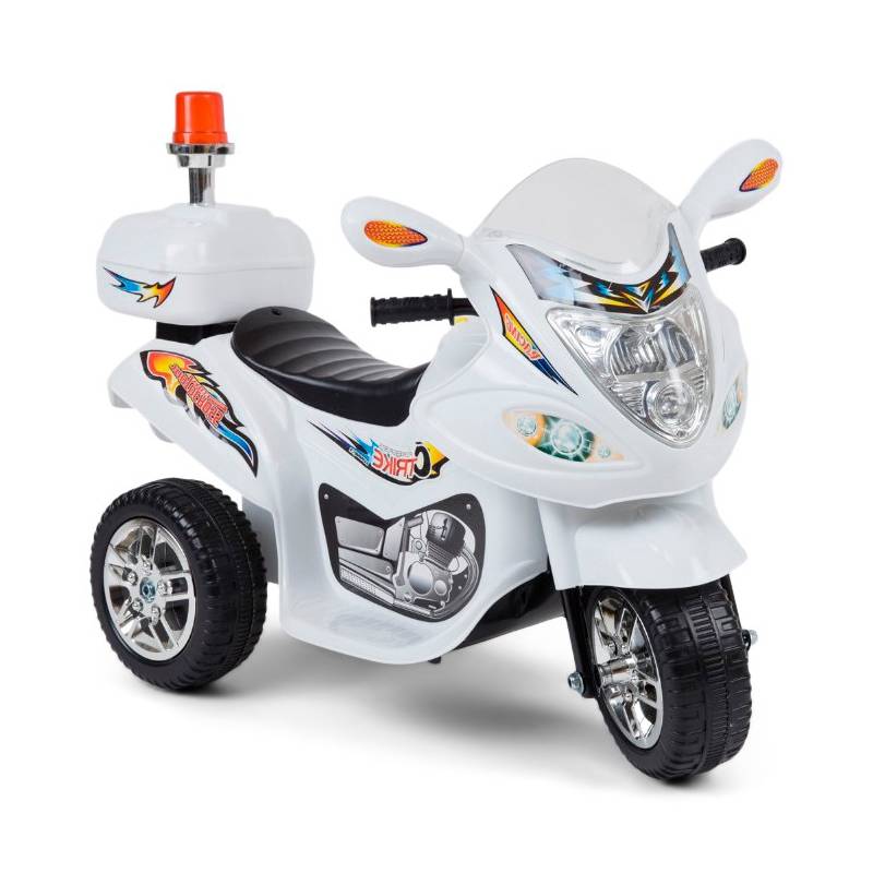 Moto Eléctrica para Niños Triciclo Trimoto Tipo Harley Chopper Luces NEGRA  ROADMASTER