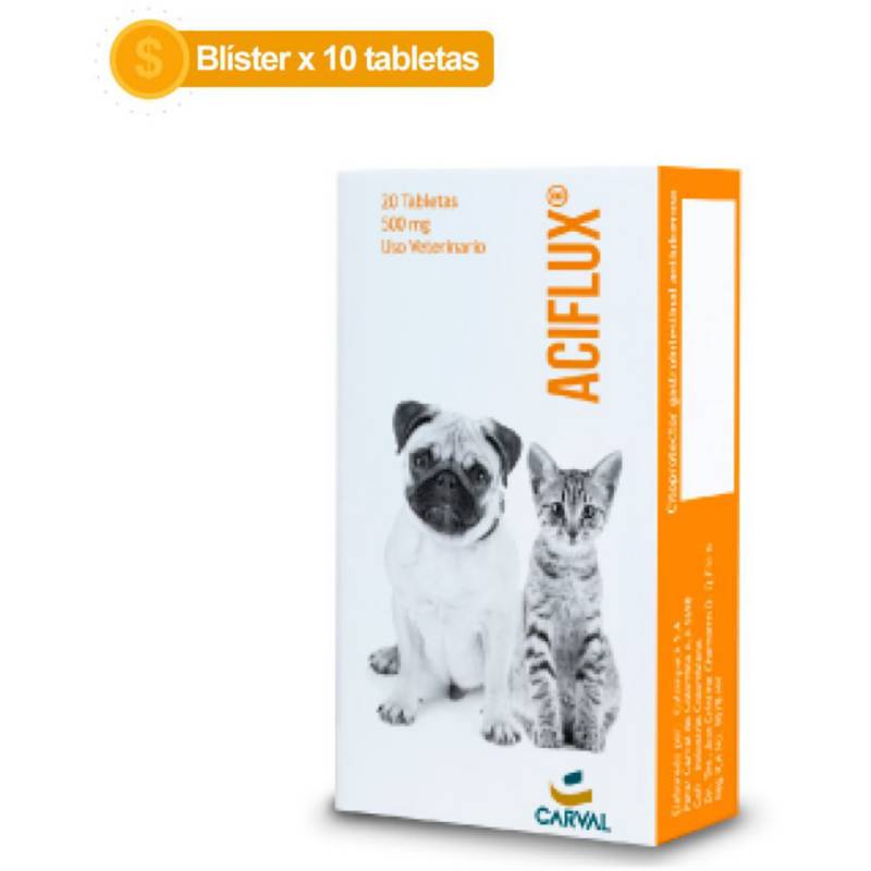 GENERICO - Aciflux 500 mg blister x 10 tabletas para perro