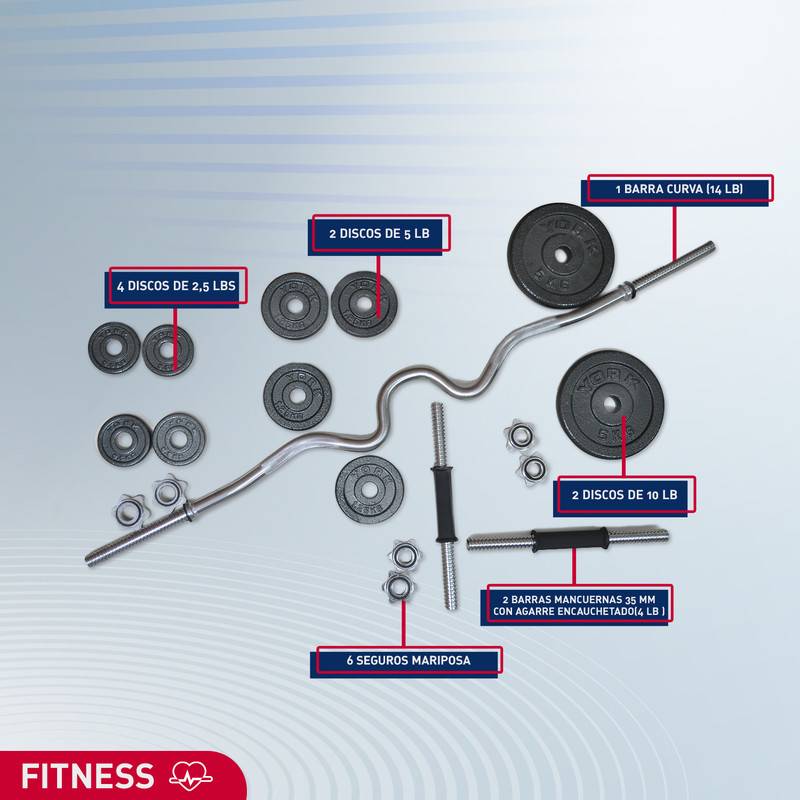 Set Kit 6 Discos Por 70 Lb Para Pesas Barras-mancuernas Gym