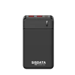 SISDATA - Power Bank Batería Portátil Carga Rápida Doble Usb Tipo C PowerD 10K