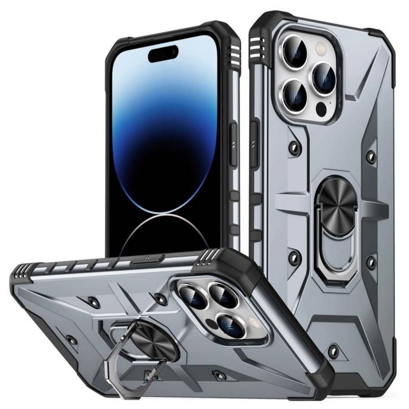 GENERICO - Funda Estuche Antishock Protector Compatible ¡Phone 13 Pro Max Plata