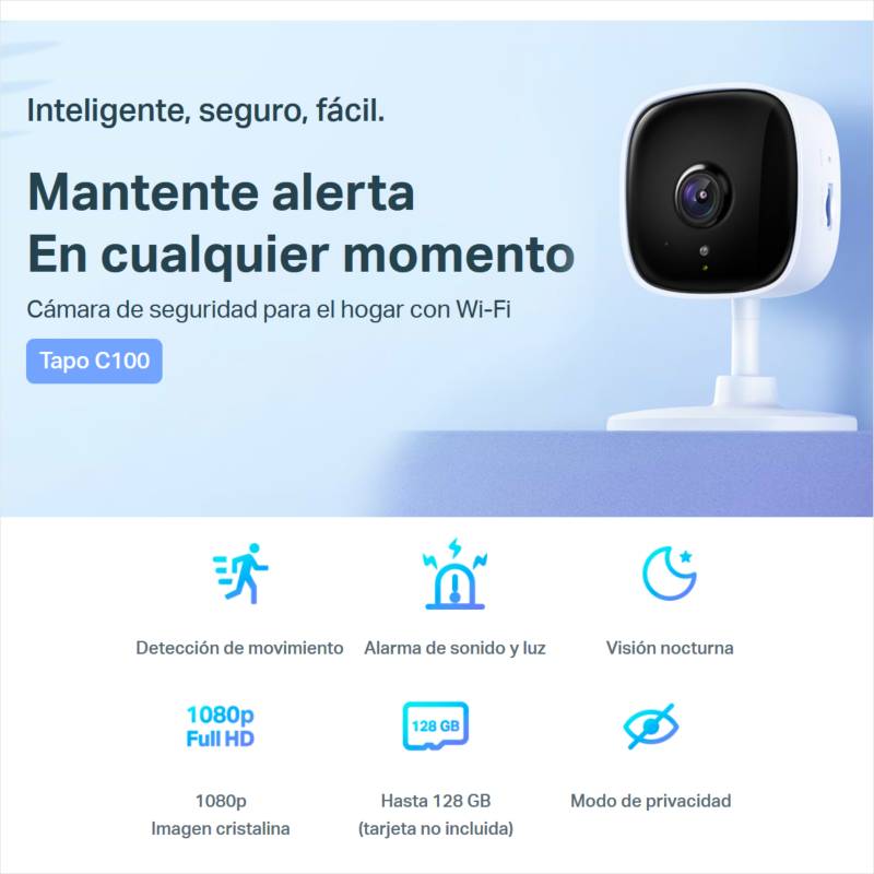 Tp-Link Tapo C100 Cámara de Vigilancia WiFi 1080p