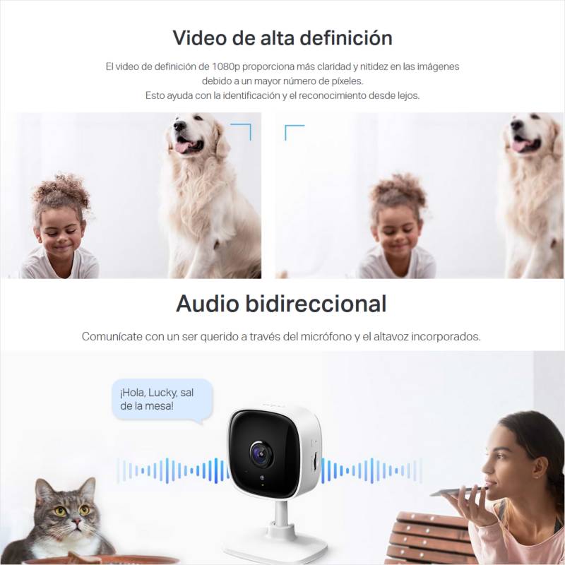 TP-LINK Cámara Vigilancia WiFi interior Tapo C100