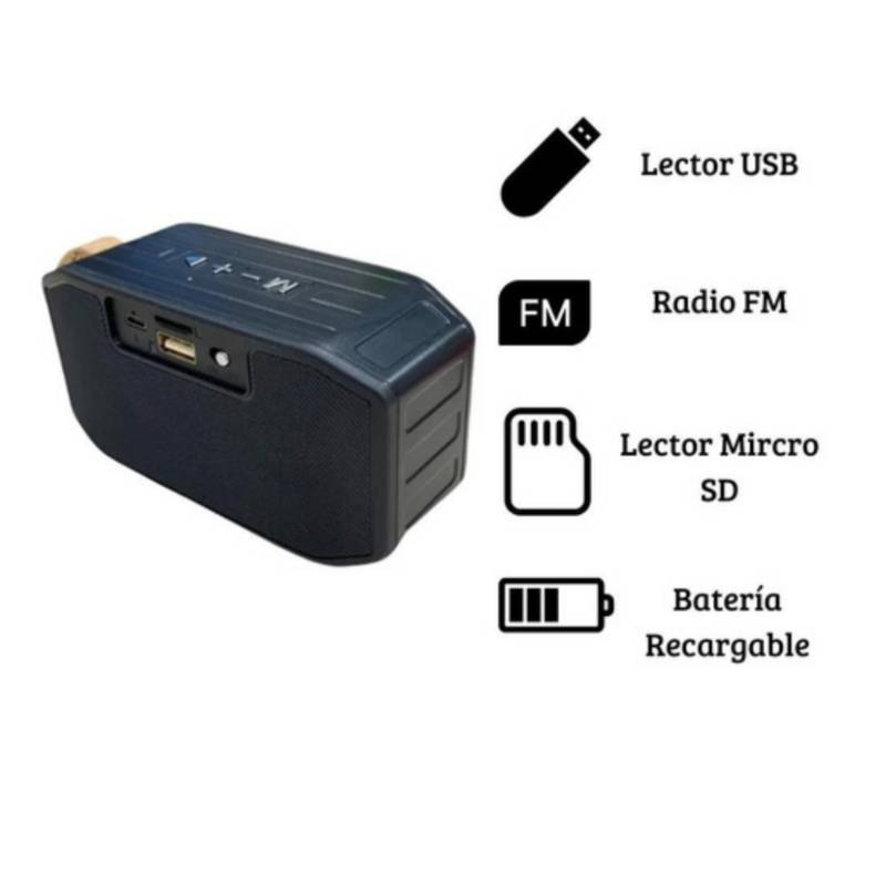 Parlante Bluetooth Portatil Bateria Recargable Usb Sd Radio