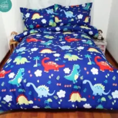 GENERICO - Cubrelecho infantil niños-niñas Dinosaurios cama sencilla Wonder Home