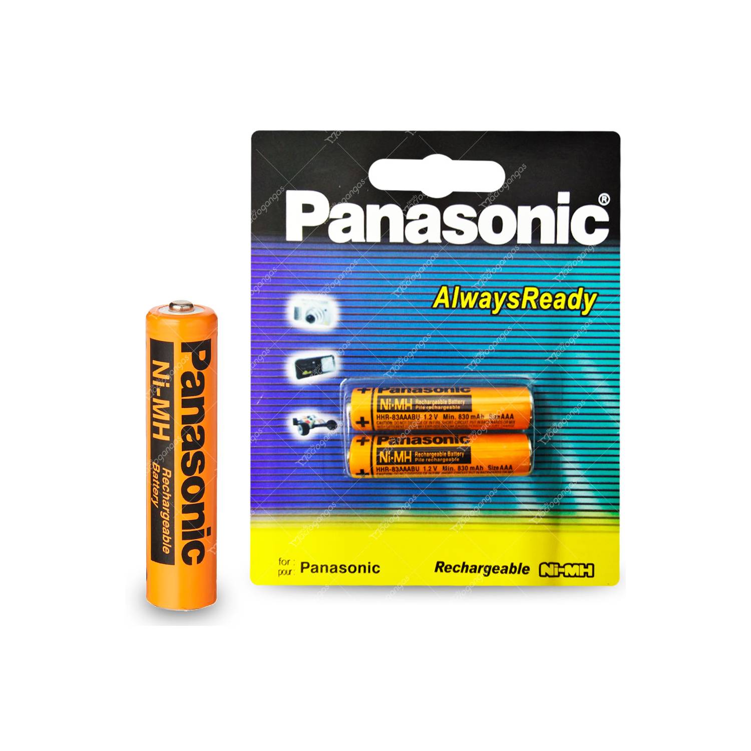 Pilas Baterias Recargable Panasonic Aaa 12v 830mah Pack X2 PANASONIC