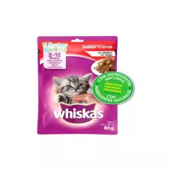 WHISKAS - Whiskas alimento húmedo para gatito carne sobre / 85 gr