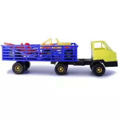 BOY TOYS - Vehículo tipo tractomula con jeeps marca boy toys