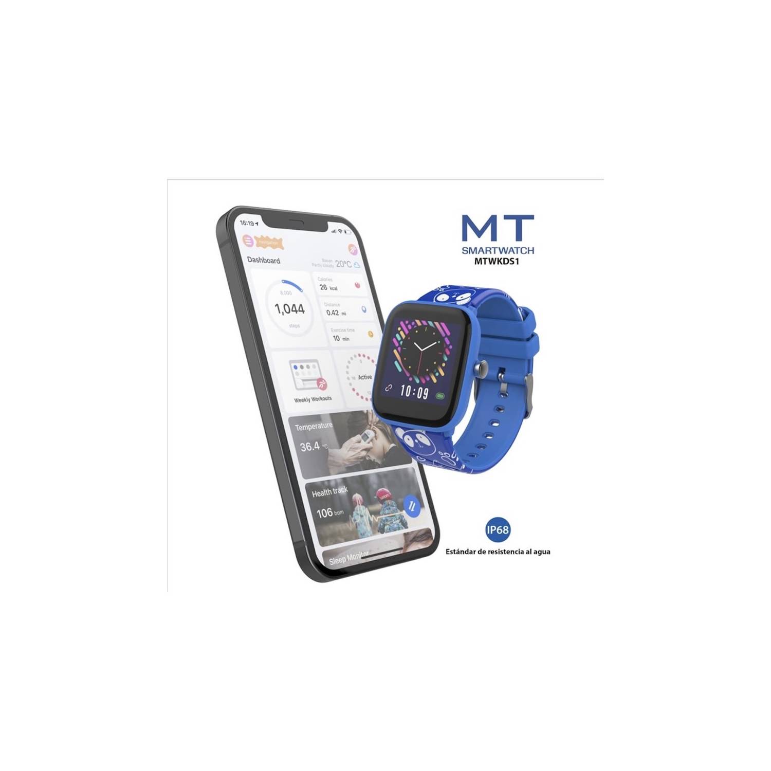 Smartwatch Multitech para niño, azul