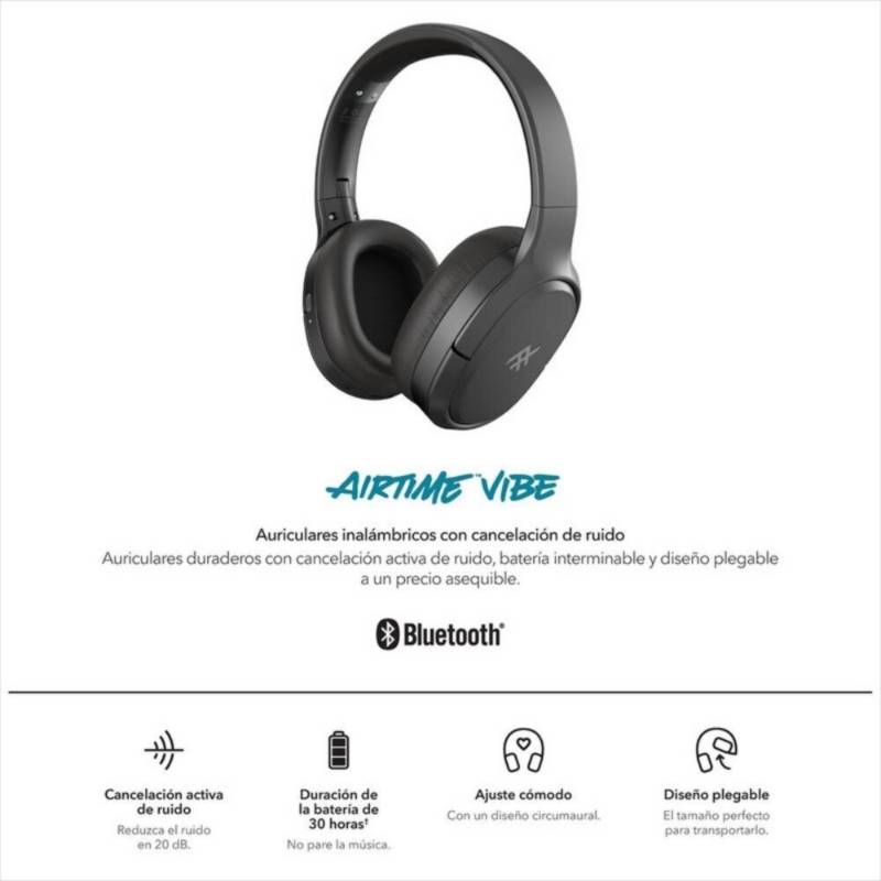Diadema Bluetooth cancelación de ruido activa y micrófono