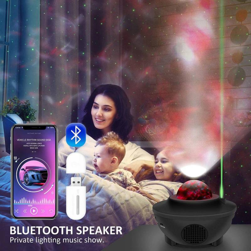 Proyector De Luz Nocturna Led Galaxia Música Bluetooth